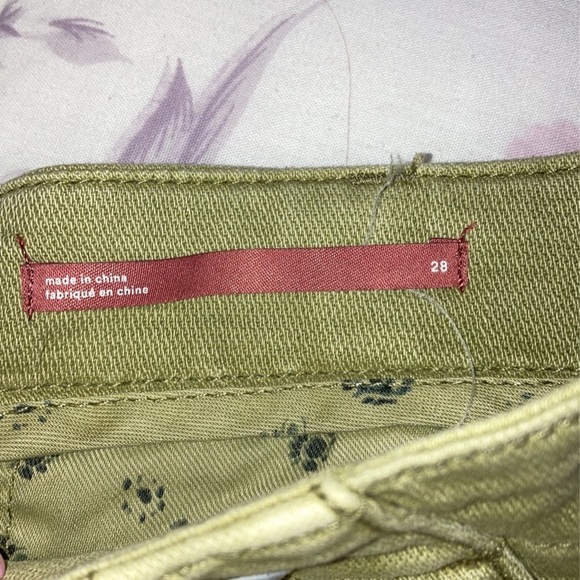 NWT Anthropologie Pilcro Holly Slouchy Chino Pant in Green Size 28 - Picture 6 of 9